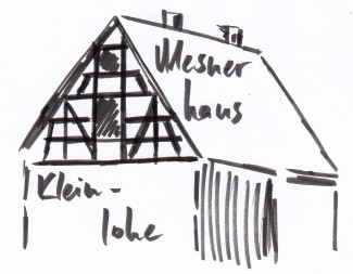 Skizze des Mesnerhauses Klein'lohe